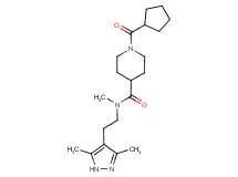 1-(cyclopentylcarbonyl)-N-[2-(3,5-dimethyl-1H-pyrazol-4-yl)ethyl]-N-methyl-4-piperidinecarboxamide