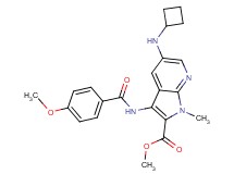 methyl 5-(cyclobutylamino)-3-[(4-methoxybenzoyl)amino]-1-methyl-1H-pyrrolo[2,3-b]pyridine-2-carboxylate