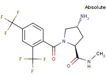 (4R)-4-amino-1-[2,4-bis(trifluoromethyl)benzoyl]-N-methyl-L-prolinamide