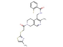 2-fluoro-N-[(3-methyl-7-{[(4-methyl-1,3-thiazol-2-yl)thio]acetyl}-5,6,7,8-tetrahydro-2,7-naphthyridin-4-yl)methyl]benzamide