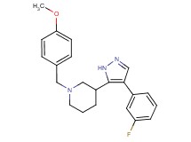 3-[4-(3-fluorophenyl)-1H-pyrazol-5-yl]-1-(4-methoxybenzyl)piperidine