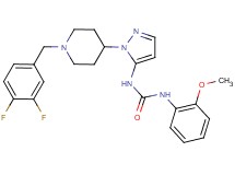 N-{1-[1-(3,4-difluorobenzyl)-4-piperidinyl]-1H-pyrazol-5-yl}-N'-(2-methoxyphenyl)urea