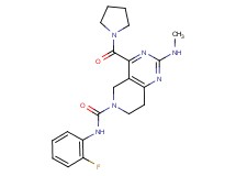 N-(2-fluorophenyl)-2-(methylamino)-4-(pyrrolidin-1-ylcarbonyl)-7,8-dihydropyrido[4,3-d]pyrimidine-6(5H)-carboxamide