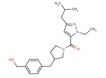 [4-({1-[(1-ethyl-3-isobutyl-1H-pyrazol-5-yl)carbonyl]pyrrolidin-3-yl}methyl)phenyl]methanol