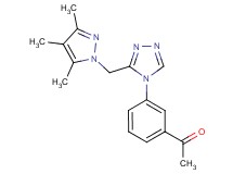 1-(3-{3-[(3,4,5-trimethyl-1H-pyrazol-1-yl)methyl]-4H-1,2,4-triazol-4-yl}phenyl)ethanone