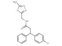 3-(4-chlorophenyl)-N-[(5-methyl-1,3,4-oxadiazol-2-yl)methyl]-3-phenylpropanamide
