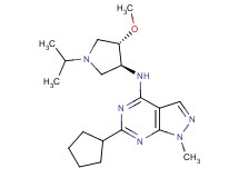 6-cyclopentyl-N-[(3S*,4S*)-1-isopropyl-4-methoxypyrrolidin-3-yl]-1-methyl-1H-pyrazolo[3,4-d]pyrimidin-4-amine