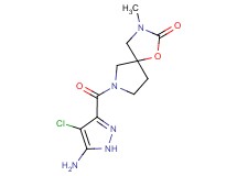 7-[(5-amino-4-chloro-1H-pyrazol-3-yl)carbonyl]-3-methyl-1-oxa-3,7-diazaspiro[4.4]nonan-2-one