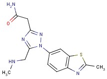 2-[5-[(methylamino)methyl]-1-(2-methyl-1,3-benzothiazol-6-yl)-1H-1,2,4-triazol-3-yl]acetamide