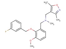 1-(3,5-dimethylisoxazol-4-yl)-N-{2-[(3-fluorobenzyl)oxy]-3-methoxybenzyl}-N-methylmethanamine