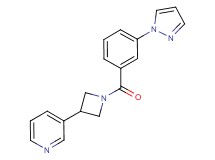 3-{1-[3-(1H-pyrazol-1-yl)benzoyl]-3-azetidinyl}pyridine