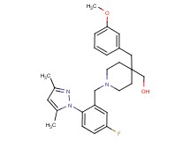 [1-[2-(3,5-dimethyl-1H-pyrazol-1-yl)-5-fluorobenzyl]-4-(3-methoxybenzyl)-4-piperidinyl]methanol