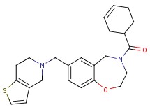 4-(3-cyclohexen-1-ylcarbonyl)-7-(6,7-dihydrothieno[3,2-c]pyridin-5(4H)-ylmethyl)-2,3,4,5-tetrahydro-1,4-benzoxazepine