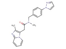 N-methyl-2-(2-methylimidazo[1,2-a]pyridin-3-yl)-N-[4-(1H-pyrazol-1-yl)benzyl]acetamide