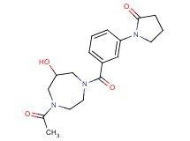 1-{3-[(4-acetyl-6-hydroxy-1,4-diazepan-1-yl)carbonyl]phenyl}-2-pyrrolidinone