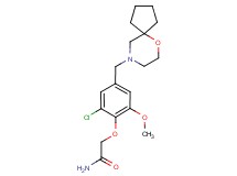 2-[2-chloro-6-methoxy-4-(6-oxa-9-azaspiro[4.5]dec-9-ylmethyl)phenoxy]acetamide