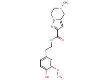 N-[2-(4-hydroxy-3-methoxyphenyl)ethyl]-5-methyl-4,5,6,7-tetrahydropyrazolo[1,5-a]pyrazine-2-carboxamide