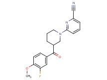 6-[3-(3-fluoro-4-methoxybenzoyl)piperidin-1-yl]pyridine-2-carbonitrile