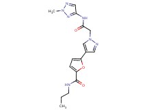 5-(1-{2-[(2-methyl-2H-1,2,3-triazol-4-yl)amino]-2-oxoethyl}-1H-pyrazol-4-yl)-N-propyl-2-furamide