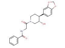 N-{2-[(3S*,4S*)-4-(1,3-benzodioxol-5-yl)-3-hydroxypiperidin-1-yl]-2-oxoethyl}benzamide