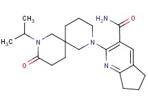 2-(8-isopropyl-9-oxo-2,8-diazaspiro[5.5]undec-2-yl)-6,7-dihydro-5H-cyclopenta[b]pyridine-3-carboxamide