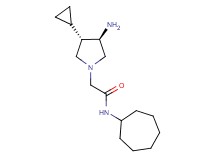 2-[rel-(3R,4S)-3-amino-4-cyclopropyl-1-pyrrolidinyl]-N-cycloheptylacetamide dihydrochloride