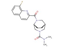 (1R*,5R*)-6-[(8-fluoro-2-quinolinyl)carbonyl]-N,N-dimethyl-3,6-diazabicyclo[3.2.2]nonane-3-carboxamide