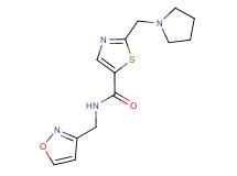N-(isoxazol-3-ylmethyl)-2-(pyrrolidin-1-ylmethyl)-1,3-thiazole-5-carboxamide