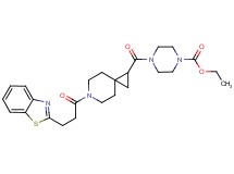 ethyl 4-({6-[3-(1,3-benzothiazol-2-yl)propanoyl]-6-azaspiro[2.5]oct-1-yl}carbonyl)-1-piperazinecarboxylate