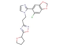3-{2-[2-(6-chloro-1,3-benzodioxol-5-yl)-1H-imidazol-1-yl]ethyl}-5-(tetrahydrofuran-2-yl)-1,2,4-oxadiazole