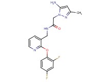 2-(5-amino-3-methyl-1H-pyrazol-1-yl)-N-{[2-(2,4-difluorophenoxy)pyridin-3-yl]methyl}acetamide