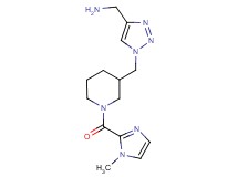 1-[1-({1-[(1-methyl-1H-imidazol-2-yl)carbonyl]piperidin-3-yl}methyl)-1H-1,2,3-triazol-4-yl]methanamine