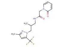 N-{2-methyl-3-[3-methyl-5-(trifluoromethyl)-1H-pyrazol-1-yl]propyl}-2-(2-oxopyridin-1(2H)-yl)acetamide