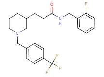 N-(2-fluorobenzyl)-3-{1-[4-(trifluoromethyl)benzyl]-3-piperidinyl}propanamide
