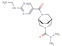 (1R*,5R*)-6-{[2-(ethylamino)pyrimidin-5-yl]carbonyl}-N,N-dimethyl-3,6-diazabicyclo[3.2.2]nonane-3-carboxamide