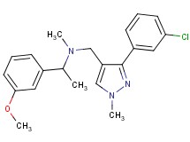 N-{[3-(3-chlorophenyl)-1-methyl-1H-pyrazol-4-yl]methyl}-1-(3-methoxyphenyl)-N-methylethanamine