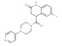 6-fluoro-4-{[4-(4-pyridinyl)-1-piperazinyl]carbonyl}-3,4-dihydro-2(1H)-quinolinone