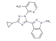 3-[3-cyclopropyl-1-(3-methylpyridin-2-yl)-1H-1,2,4-triazol-5-yl]-1-methyl-1H-indazole