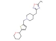 4-[(5-methyl-1,2,4-oxadiazol-3-yl)methyl]-1-{[5-(tetrahydro-2H-pyran-2-yl)-2-thienyl]methyl}piperidine