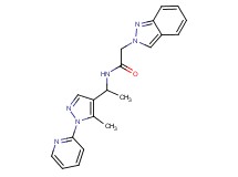 2-(2H-indazol-2-yl)-N-[1-(5-methyl-1-pyridin-2-yl-1H-pyrazol-4-yl)ethyl]acetamide