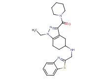 N-(1,3-benzothiazol-2-ylmethyl)-1-ethyl-3-(1-piperidinylcarbonyl)-4,5,6,7-tetrahydro-1H-indazol-5-amine