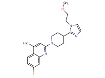 7-fluoro-2-{4-[1-(2-methoxyethyl)-1H-imidazol-2-yl]piperidin-1-yl}-4-methylquinoline