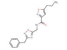 N-[(3-benzyl-1,2,4-oxadiazol-5-yl)methyl]-5-propyl-3-isoxazolecarboxamide