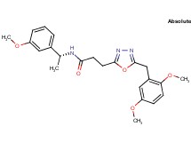 3-[5-(2,5-dimethoxybenzyl)-1,3,4-oxadiazol-2-yl]-N-[(1R)-1-(3-methoxyphenyl)ethyl]propanamide