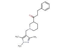 3-phenyl-1-{1-[(1,3,5-trimethyl-1H-pyrazol-4-yl)methyl]-3-piperidinyl}-1-propanone