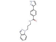 N-[3-(1H-indazol-1-yl)propyl]-4-(1H-pyrazol-3-yl)benzamide