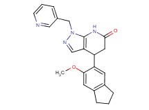 4-(6-methoxy-2,3-dihydro-1H-inden-5-yl)-1-(pyridin-3-ylmethyl)-1,4,5,7-tetrahydro-6H-pyrazolo[3,4-b]pyridin-6-one