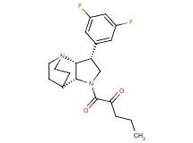 1-[(3R*,3aR*,7aR*)-3-(3,5-difluorophenyl)hexahydro-4,7-ethanopyrrolo[3,2-b]pyridin-1(2H)-yl]-1-oxopentan-2-one