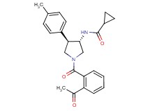 N-[(3S*,4R*)-1-(2-acetylbenzoyl)-4-(4-methylphenyl)-3-pyrrolidinyl]cyclopropanecarboxamide