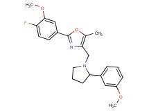 2-(4-fluoro-3-methoxyphenyl)-4-{[2-(3-methoxyphenyl)-1-pyrrolidinyl]methyl}-5-methyl-1,3-oxazole